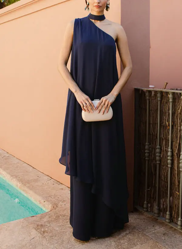 slim fit dress slacks Delphine Elegant Halter Mermaid Floral Lace Long Mother of The Bride Dresses, Light Blue main image 0