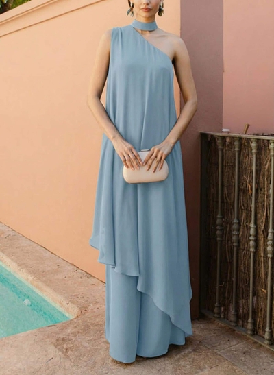Sheath/Column Halter Sleeveless Chiffon Mother Of The Bride Dresses