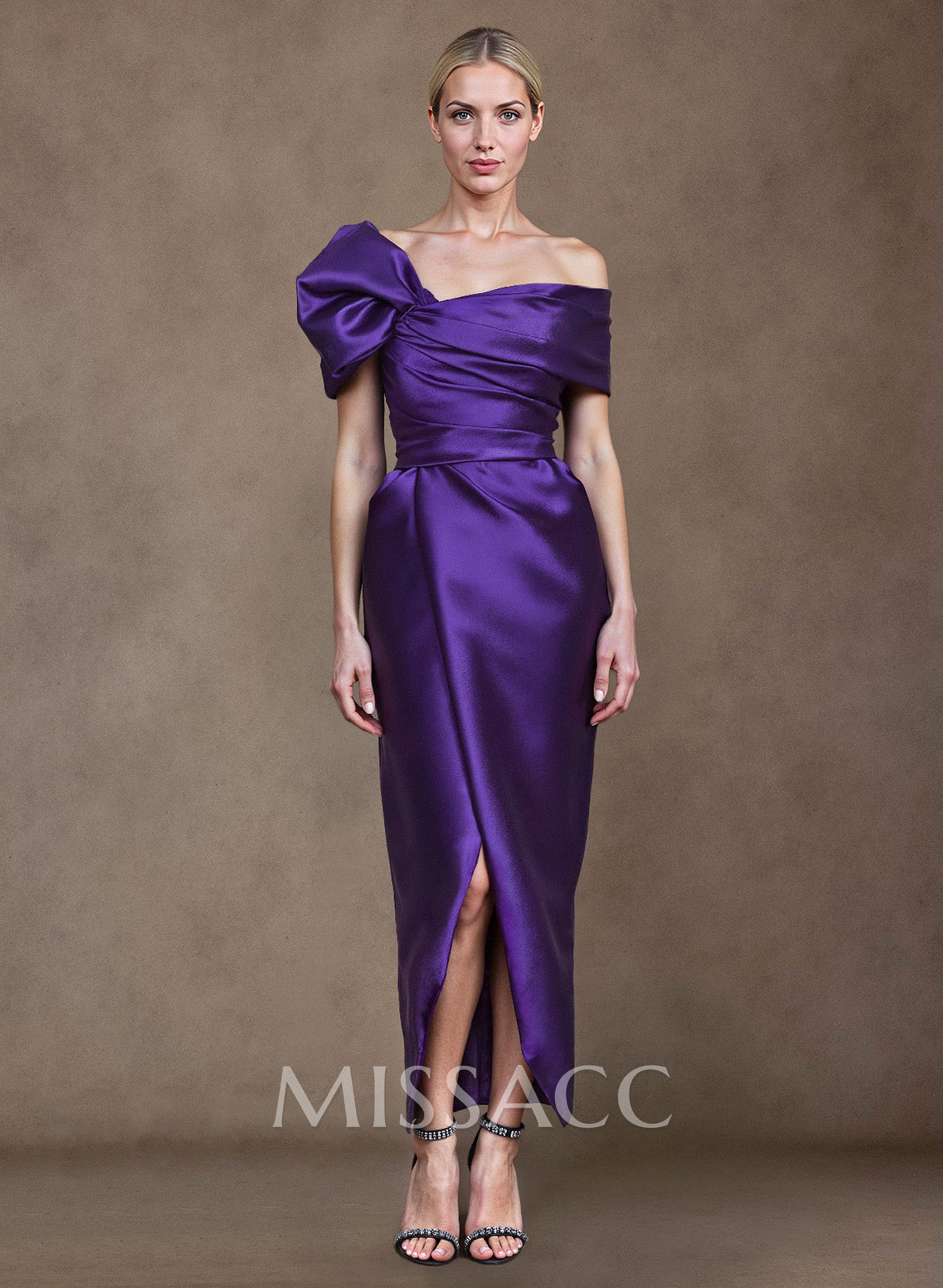 Sheath/Column Off-The-Shoulder Satin Mother Of The Bride Dresses Sheath/Column Off-The-Shoulder Satin Mother Of The Bride Dresses