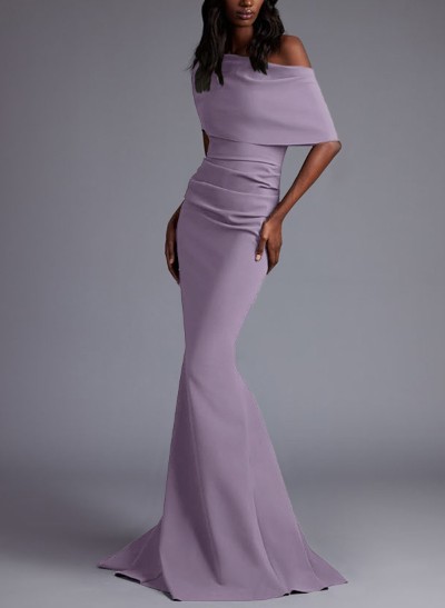 Trumpet/Mermaid Asymmetrical Neck Elastic Satin Mother Of The Bride Dresses