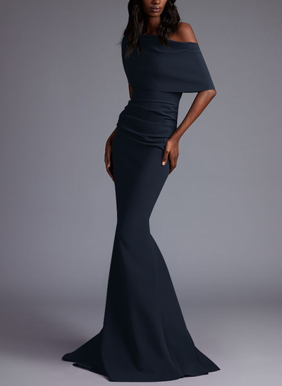 Trumpet/Mermaid Asymmetrical Neck Elastic Satin Mother Of The Bride Dresses