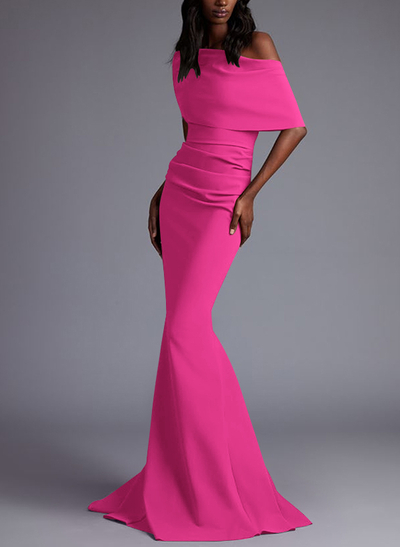 Trumpet/Mermaid Asymmetrical Neck Elastic Satin Mother Of The Bride Dresses