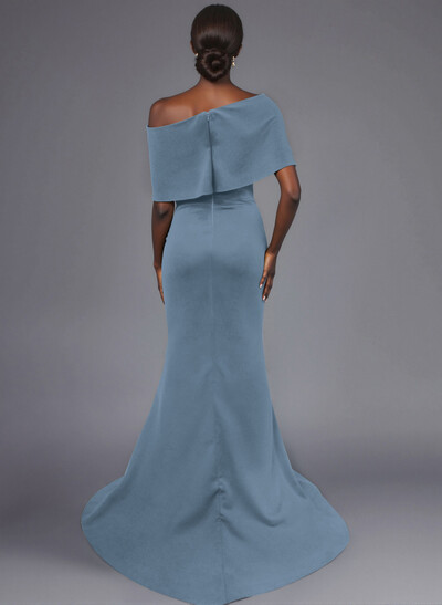 Trumpet/Mermaid Asymmetrical Neck Elastic Satin Mother Of The Bride Dresses