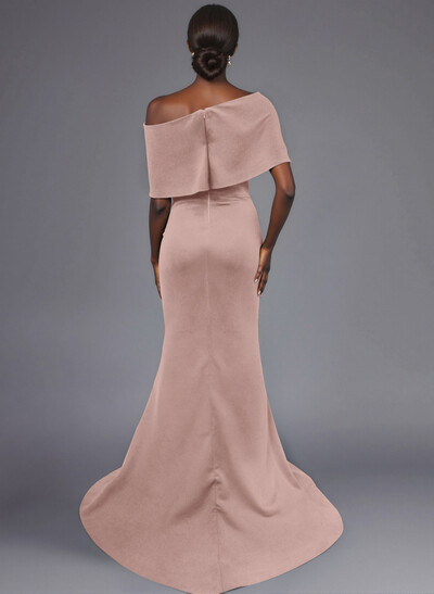 Trumpet/Mermaid Asymmetrical Neck Elastic Satin Mother Of The Bride Dresses