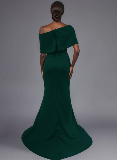 Trumpet/Mermaid Asymmetrical Neck Elastic Satin Mother Of The Bride Dresses