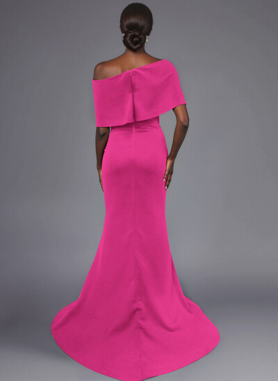 Trumpet/Mermaid Asymmetrical Neck Elastic Satin Mother Of The Bride Dresses