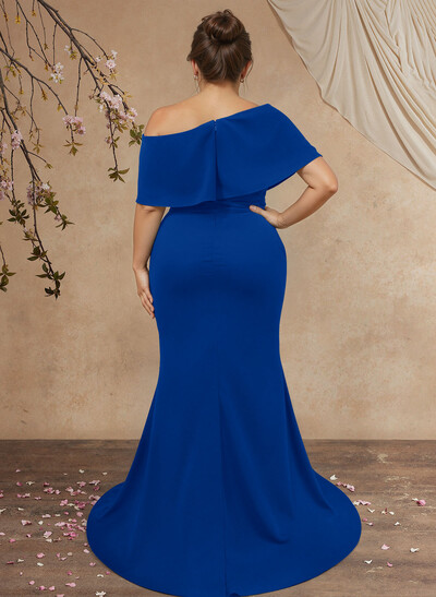 Trumpet/Mermaid Asymmetrical Neck Elastic Satin Mother Of The Bride Dresses