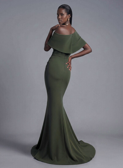Trumpet/Mermaid Asymmetrical Neck Elastic Satin Mother Of The Bride Dresses