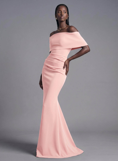 Trumpet/Mermaid Asymmetrical Neck Elastic Satin Mother Of The Bride Dresses