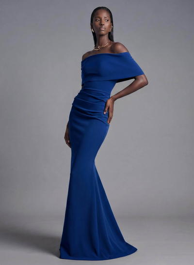 Trumpet/Mermaid Asymmetrical Neck Elastic Satin Mother Of The Bride Dresses