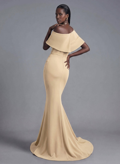 Trumpet/Mermaid Asymmetrical Neck Elastic Satin Mother Of The Bride Dresses
