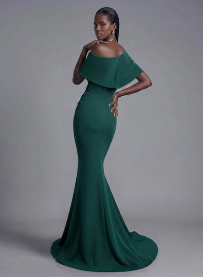 Trumpet/Mermaid Asymmetrical Neck Elastic Satin Mother Of The Bride Dresses