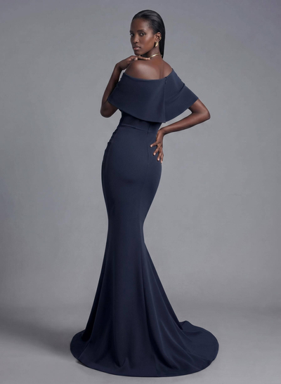 Trumpet/Mermaid Asymmetrical Neck Elastic Satin Mother Of The Bride Dresses