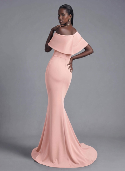 Trumpet/Mermaid Asymmetrical Neck Elastic Satin Mother Of The Bride Dresses