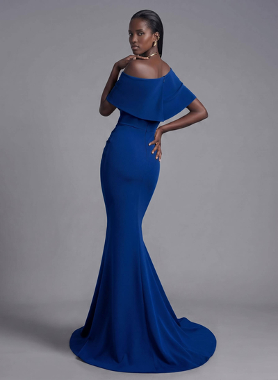 Trumpet/Mermaid Asymmetrical Neck Elastic Satin Mother Of The Bride Dresses