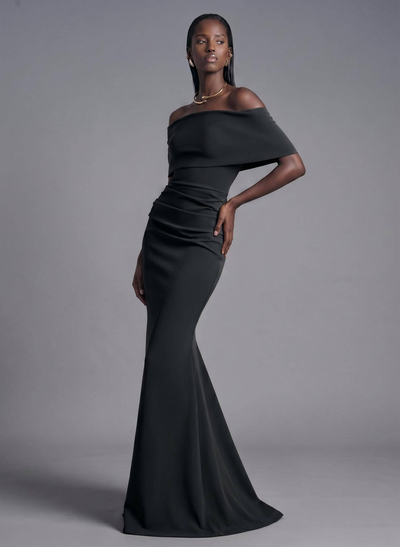 Trumpet/Mermaid Asymmetrical Neck Elastic Satin Mother Of The Bride Dresses