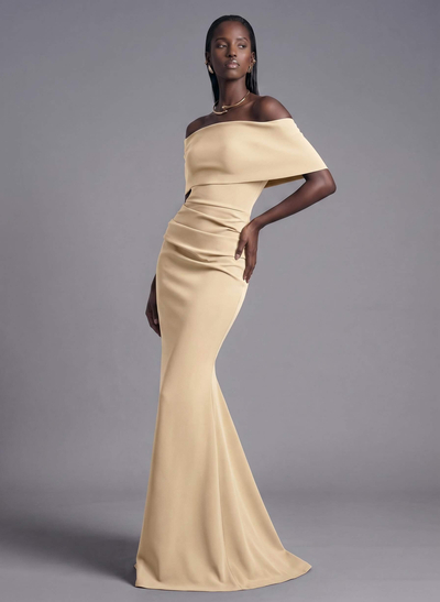 Trumpet/Mermaid Asymmetrical Neck Elastic Satin Mother Of The Bride Dresses