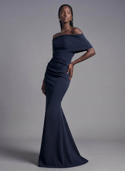 Trumpet/Mermaid Asymmetrical Neck Elastic Satin Mother Of The Bride Dresses