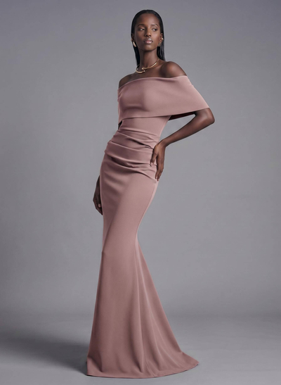 Trumpet/Mermaid Asymmetrical Neck Elastic Satin Mother Of The Bride Dresses