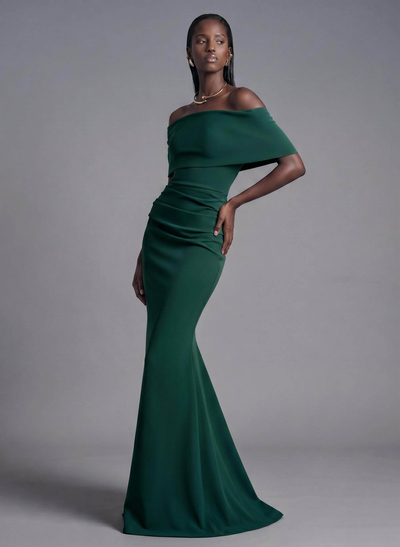 Trumpet/Mermaid Asymmetrical Neck Elastic Satin Mother Of The Bride Dresses