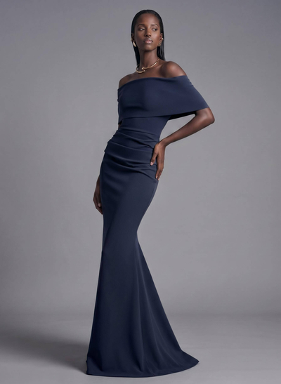 Trumpet/Mermaid Asymmetrical Neck Elastic Satin Mother Of The Bride Dresses
