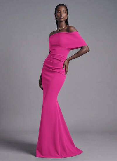 Trumpet/Mermaid Asymmetrical Neck Elastic Satin Mother Of The Bride Dresses