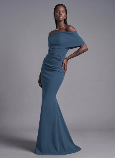 Trumpet/Mermaid Asymmetrical Neck Elastic Satin Mother Of The Bride Dresses