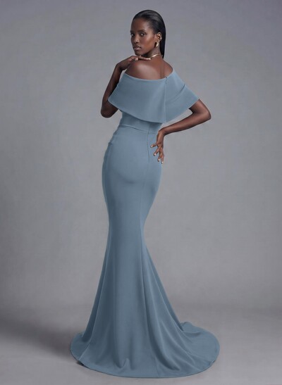 Trumpet/Mermaid Asymmetrical Neck Elastic Satin Mother Of The Bride Dresses