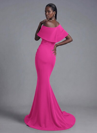 Trumpet/Mermaid Asymmetrical Neck Elastic Satin Mother Of The Bride Dresses