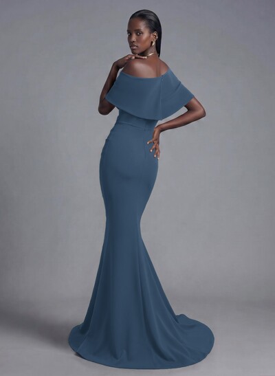 Trumpet/Mermaid Asymmetrical Neck Elastic Satin Mother Of The Bride Dresses