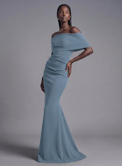 Trumpet/Mermaid Asymmetrical Neck Elastic Satin Mother Of The Bride Dresses