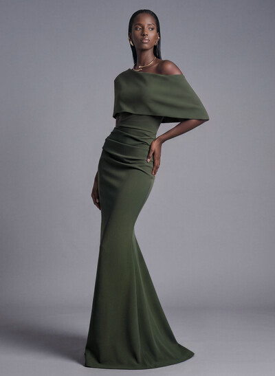 Trumpet/Mermaid Asymmetrical Neck Elastic Satin Mother Of The Bride Dresses