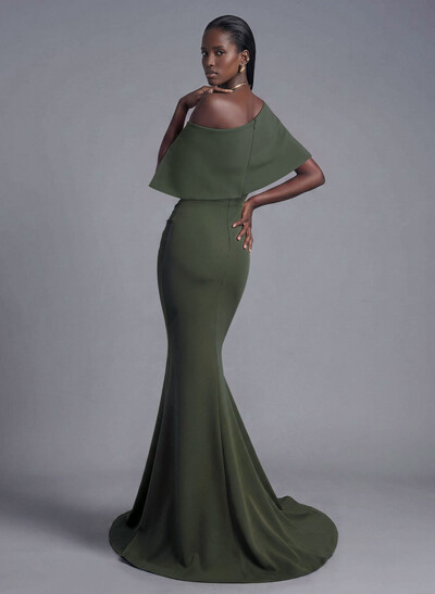 Trumpet/Mermaid Asymmetrical Neck Elastic Satin Mother Of The Bride Dresses