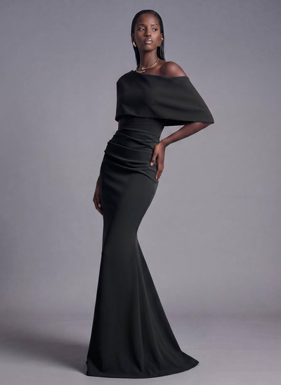 Trumpet/Mermaid Asymmetrical Neck Elastic Satin Mother Of The Bride Dresses