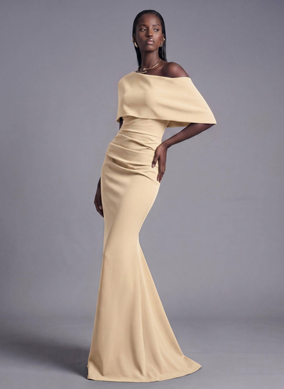 Trumpet/Mermaid Asymmetrical Neck Elastic Satin Mother Of The Bride Dresses
