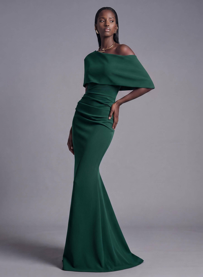 Trumpet/Mermaid Asymmetrical Neck Elastic Satin Mother Of The Bride Dresses