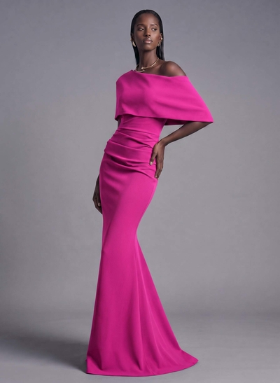 Trumpet/Mermaid Asymmetrical Neck Elastic Satin Mother Of The Bride Dresses