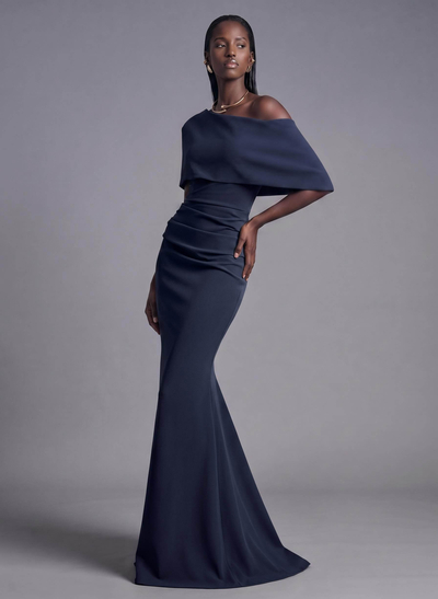 Trumpet/Mermaid Asymmetrical Neck Elastic Satin Mother Of The Bride Dresses