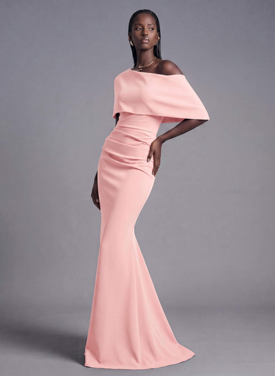 Trumpet/Mermaid Asymmetrical Neck Elastic Satin Mother Of The Bride Dresses