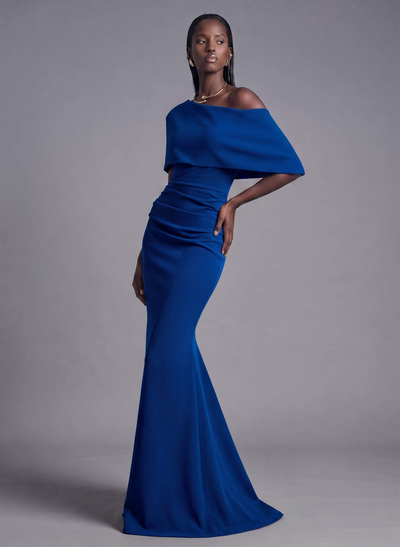 Trumpet/Mermaid Asymmetrical Neck Elastic Satin Mother Of The Bride Dresses