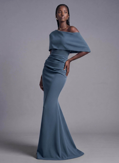 Trumpet/Mermaid Asymmetrical Neck Elastic Satin Mother Of The Bride Dresses