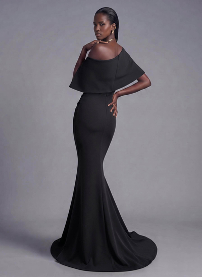 Trumpet/Mermaid Asymmetrical Neck Elastic Satin Mother Of The Bride Dresses