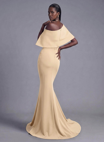 Trumpet/Mermaid Asymmetrical Neck Elastic Satin Mother Of The Bride Dresses