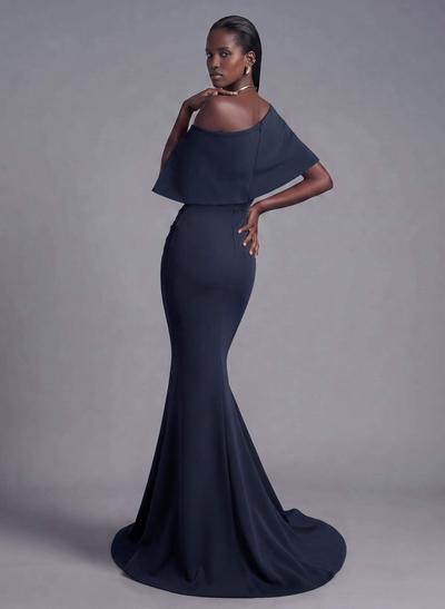 Trumpet/Mermaid Asymmetrical Neck Elastic Satin Mother Of The Bride Dresses