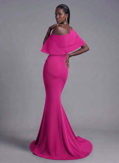 Trumpet/Mermaid Asymmetrical Neck Elastic Satin Mother Of The Bride Dresses