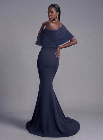 Trumpet/Mermaid Asymmetrical Neck Elastic Satin Mother Of The Bride Dresses