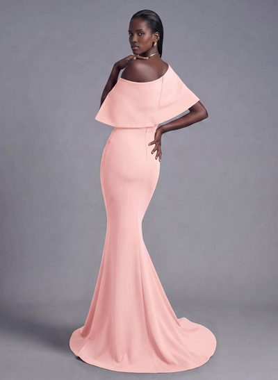 Trumpet/Mermaid Asymmetrical Neck Elastic Satin Mother Of The Bride Dresses