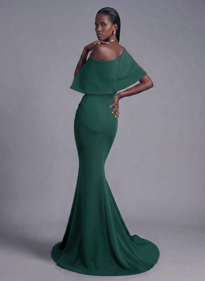 Trumpet/Mermaid Asymmetrical Neck Elastic Satin Mother Of The Bride Dresses