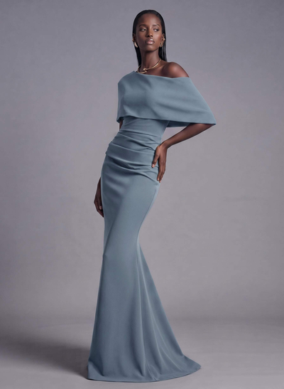 Trumpet/Mermaid Asymmetrical Neck Elastic Satin Mother Of The Bride Dresses