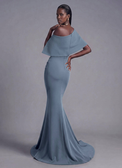 Trumpet/Mermaid Asymmetrical Neck Elastic Satin Mother Of The Bride Dresses